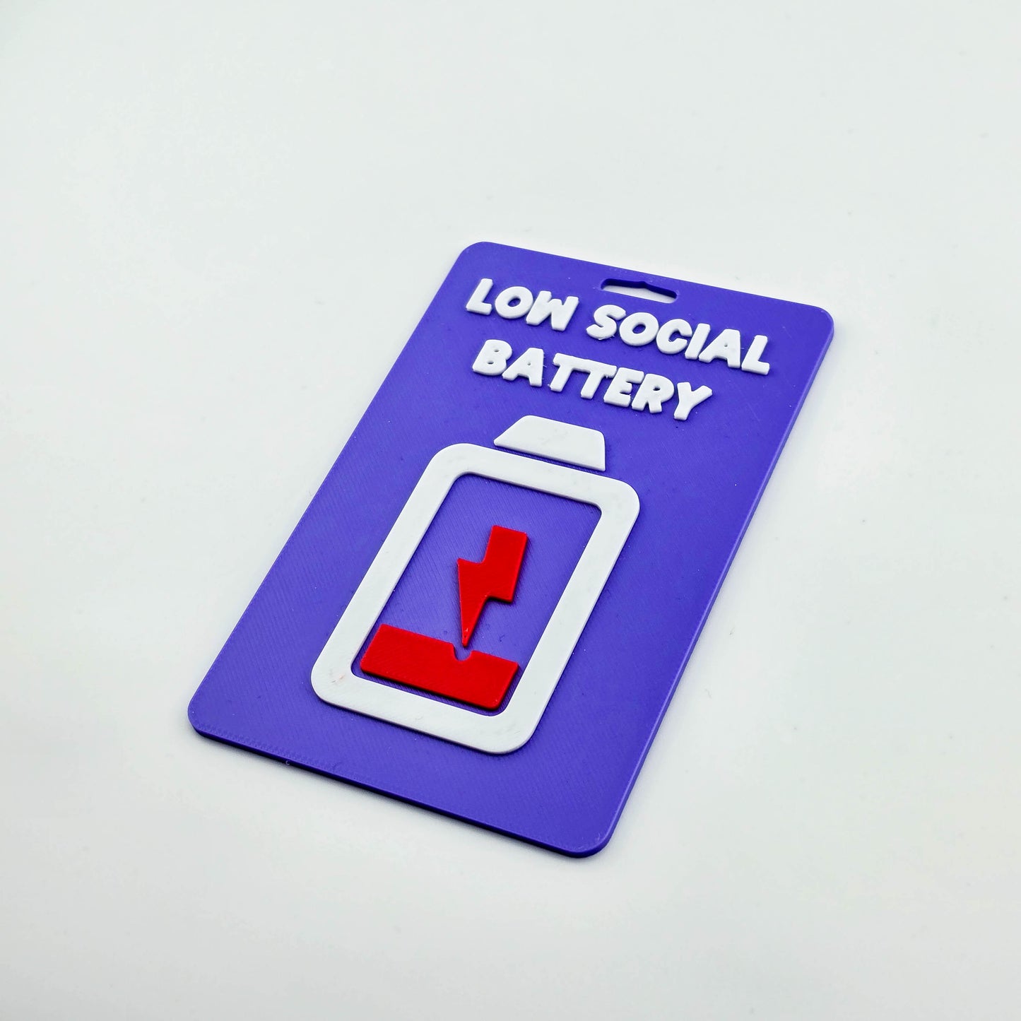 Low Social Battery Badge